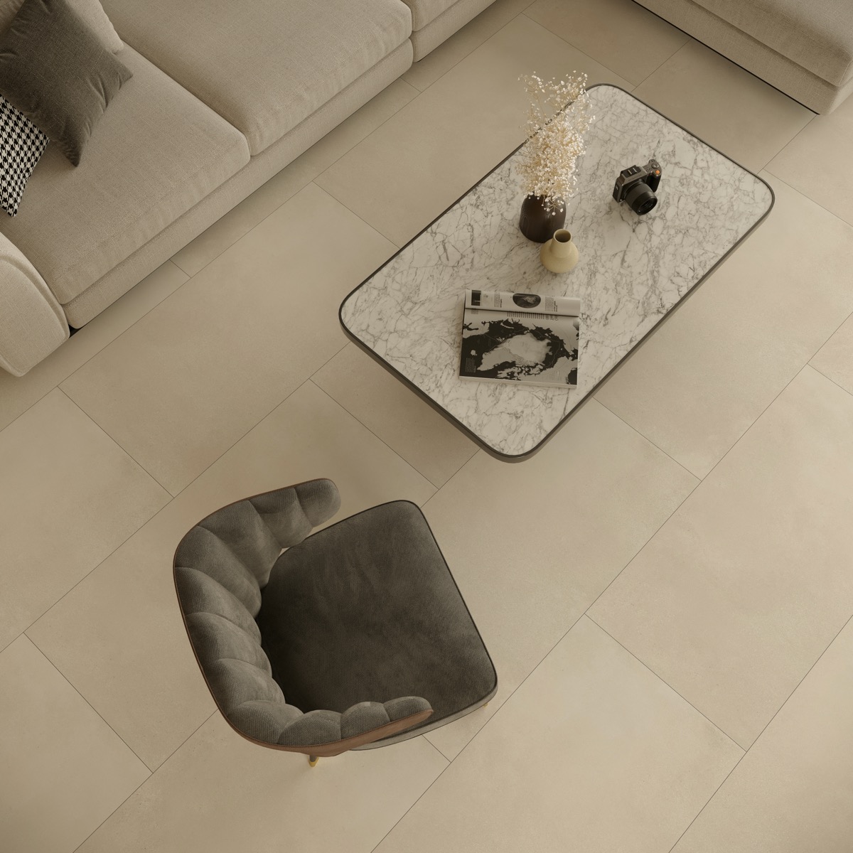 Ashy Ivory 60x120 cm - Full Lap